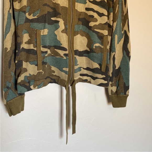 J. Crew Camo Zip Up Sweater Bomber Style Cardigan size M - Picture 10 of 13